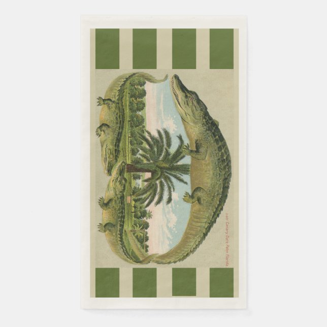 Servilleta De Papel Alligator & Palms (Anverso)