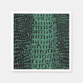 Servilleta De Papel Alligator Print Paper Cocktail Napkins