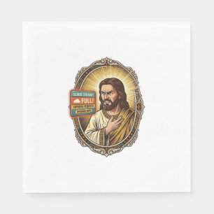 Servilleta De Papel Almacenamiento en la Nube de Jesús Lleno Advertenc