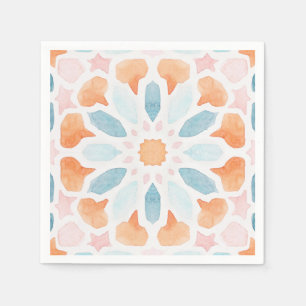 Servilleta De Papel almohada de estilo marroquí de estilo azul y naran