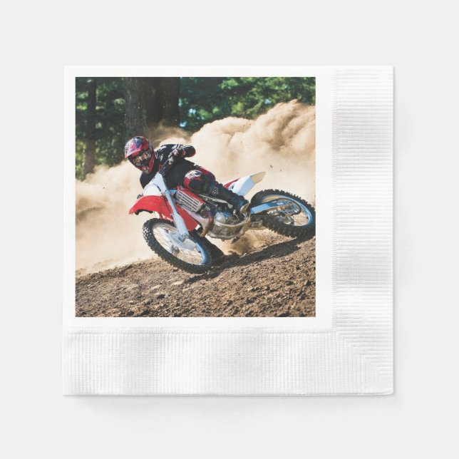 Servilleta De Papel almohada de motocrossista (Anverso)