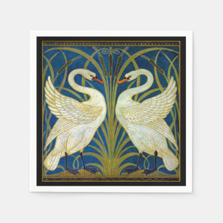Servilleta De Papel Almohadilla de ratón de estilo Art Deco Swans