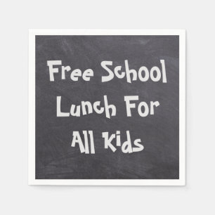 Servilleta De Papel Almuerzo Escolar Gratuito Para Todos Los Niños
