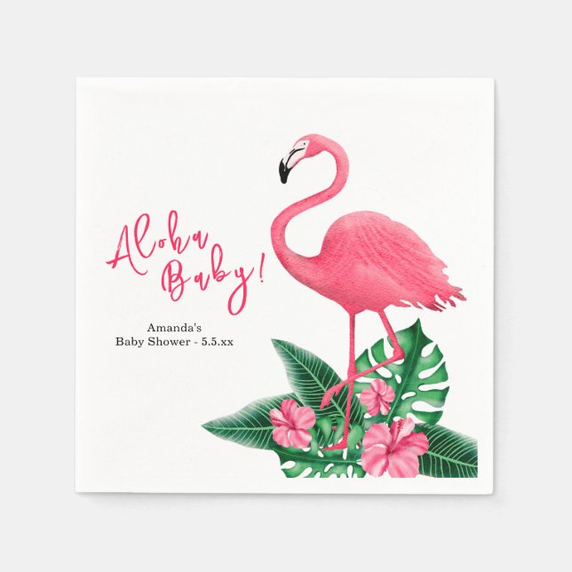 Servilleta De Papel Aloha Baby Shower (Anverso)