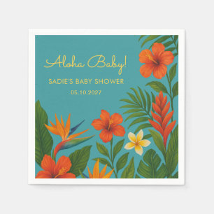 Servilleta De Papel ¡Aloha Bebé! Chic Baby Shower Tropical