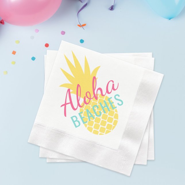 Servilleta De Papel Aloha Bebe Piña Amarilla Tropical (Subido por el creador)