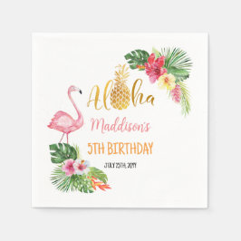 Servilleta De Papel ¡Aloha! Fiesta LUAU de cumpleaños de piña tropical