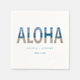 Servilleta De Papel Aloha Hawaii Beach Photo Destination Wedding