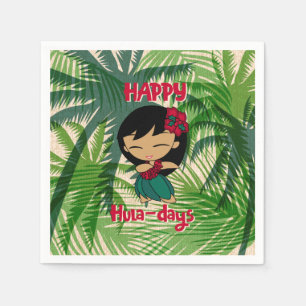 Servilleta De Papel Aloha Honeys Navidades Holiday Hula Chica Palms