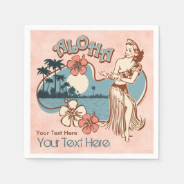 Servilleta De Papel Aloha Hula Chica