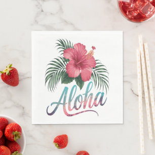 Servilleta De Papel Aloha Islas Hawaianas Hawái Flor de Hibisco