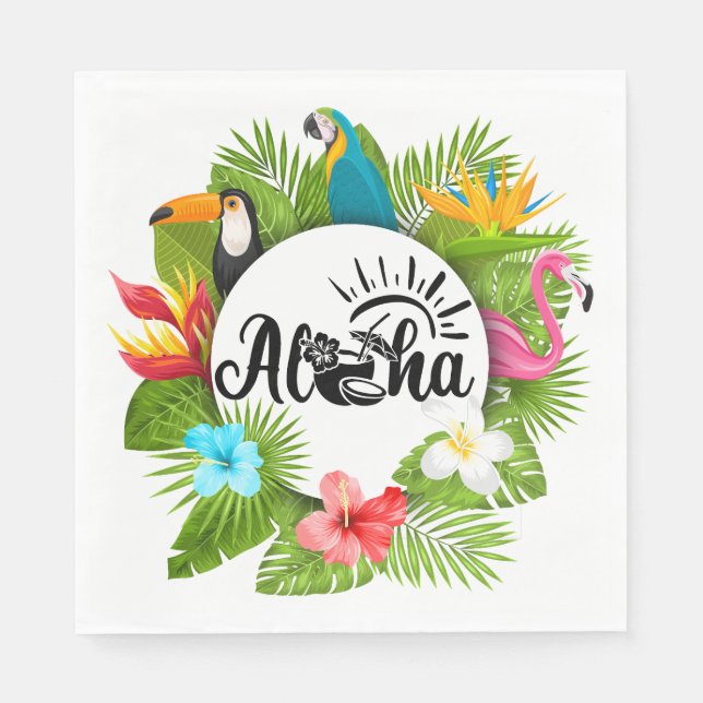 Servilleta De Papel Aloha Luau (Anverso)