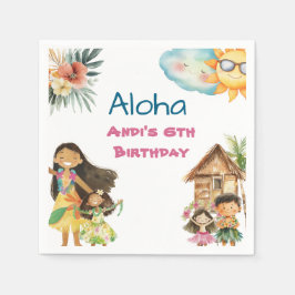 Servilleta De Papel Aloha Luau Kids Birthday