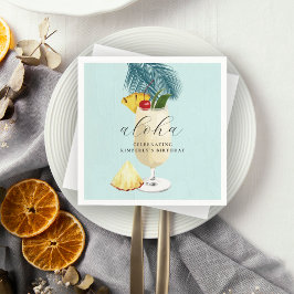 Servilleta De Papel Aloha Pina Colada Green Cocktail Party Birday Part