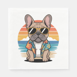 Servilleta De Papel Aloha Pup – Frio Bulldog Francés Ambiente de Playa