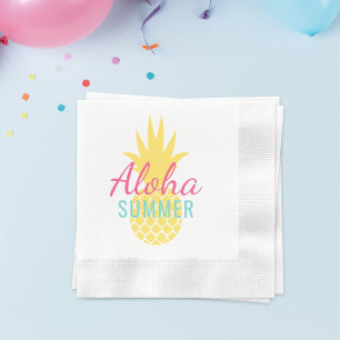 Servilleta De Papel Aloha Summer Tropical Yellow Pineapple