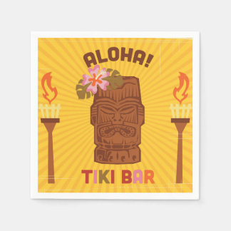 Servilleta De Papel Aloha Tiki Bar estilo retro