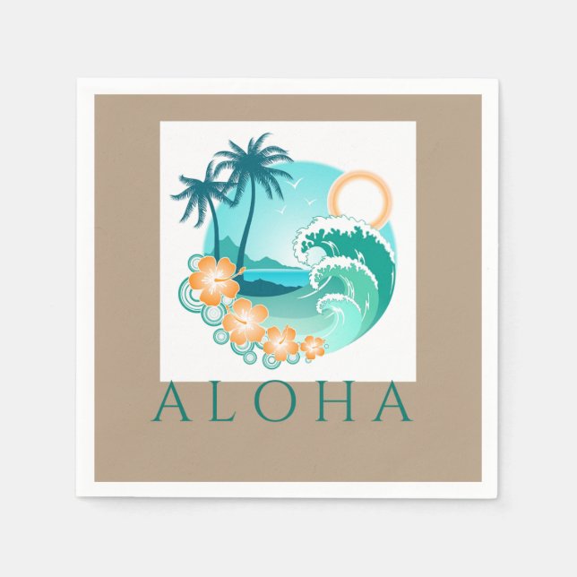 Servilleta De Papel Aloha Tropical (Anverso)