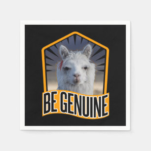 Servilleta De Papel Alpaca Be Genuine Quote - Llama Lover