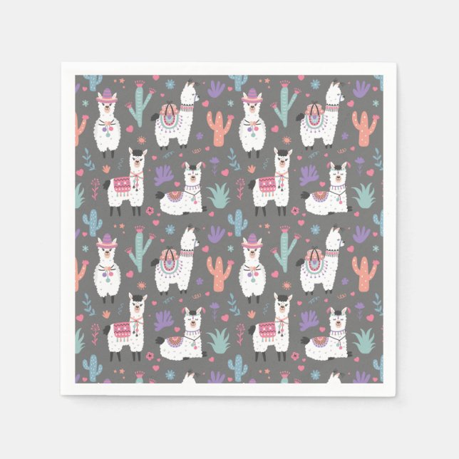 Servilleta De Papel Alpaca/Llama (Anverso)