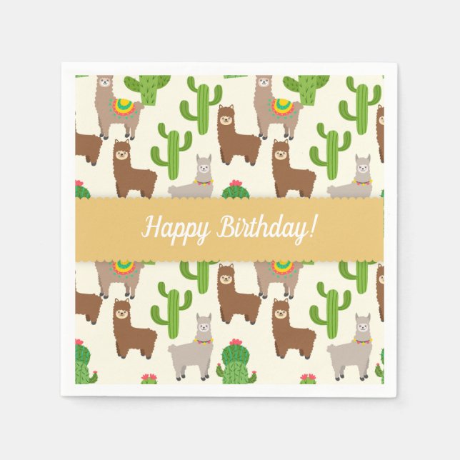 Servilleta De Papel Alpaca/Llama (Anverso)