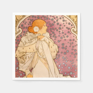 Servilleta De Papel Alphonse Mucha La Dame Aux Camelias: Art Nouveau
