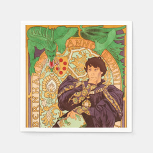 Servilleta De Papel Alphonse Mucha Prince y Dragon