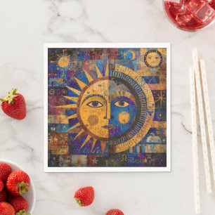 Servilleta De Papel Alquimia Mística Celestial Sol Luna