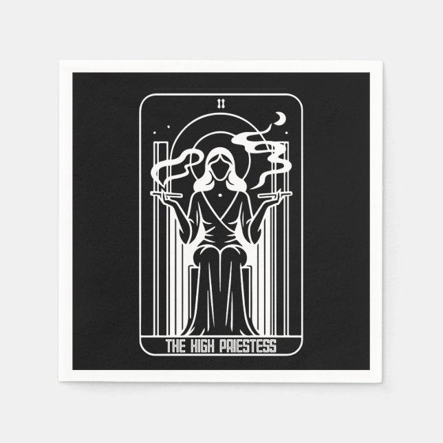 Servilleta De Papel Altos sacerdotes Tarot Maleza Tabaco Cumpleaños (Anverso)