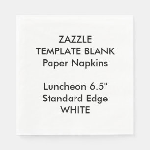 Servilleta De Papel Alumerzo BLANCO grande impreso personalizado