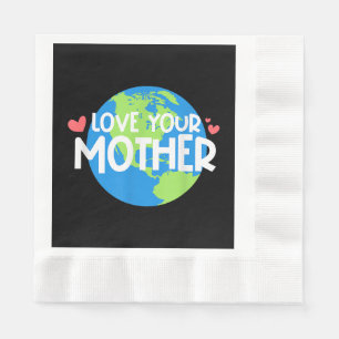 Servilleta De Papel Ama el Día de la Madre Tierra