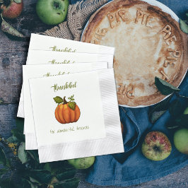 Servilleta De Papel Amabilidad de la calabaza de la cena Gracias