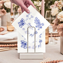 Servilleta De Papel Amalfi Coast Lemon Bridal Shower Cocktail Napkins 