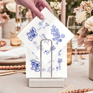 Servilleta De Papel Amalfi Coast Lemon Bridal Shower Cocktail Napkins 