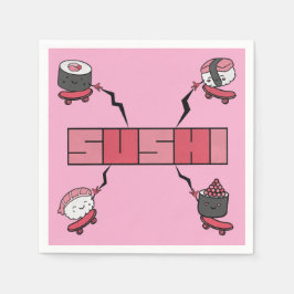 Servilleta De Papel Amamos el Sushi - Amor Sushi - Obsesión ASL ILY