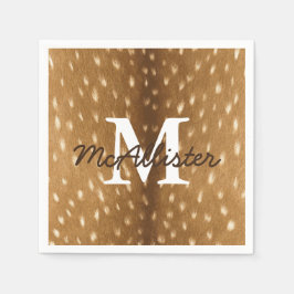 Servilleta De Papel Amanecer de ciervo rústico esconde lo personalizad