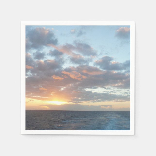 Servilleta De Papel Amanecer en el mar I Pastel (Anverso)