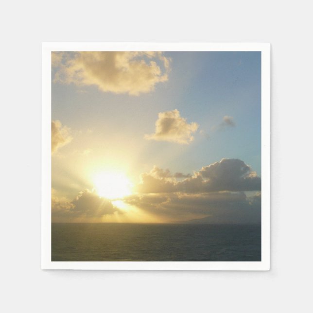 Servilleta De Papel Amanecer sobre San Juan II Puerto Rico (Anverso)