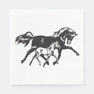 Servilleta De Papel Amante de Caballo Vaquero Ecuestre Poni Vaquera Ca