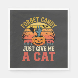 Servilleta De Papel Amante de gatos de Halloween Olvida Caramelo Gráfi