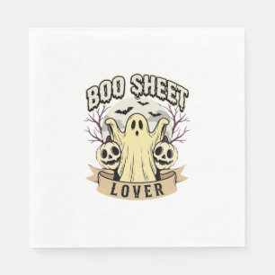 Servilleta De Papel Amante de la hoja de Boo de Halloween Luna Fantasm