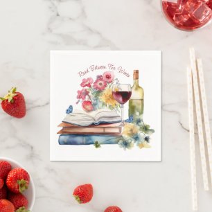 Servilleta De Papel Amante de los libros, club de lectura entre vinos