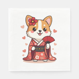 Servilleta De Papel Amante de Perro Corgi Galés Geisha