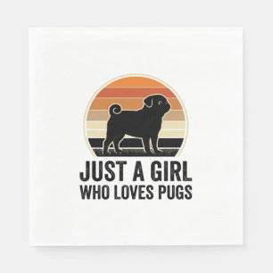 Servilleta De Papel Amante De Pug Vintage Solo Una Camiseta De Perro D