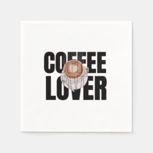 Servilleta De Papel Amante del Café – Adicto a la Cafeína Desayuno Des
