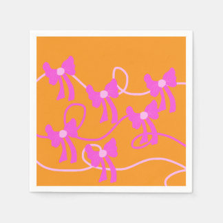 Servilleta De Papel Amantes amarillos rosados de arcos dibujados a man