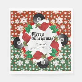 Servilleta De Papel Amantes de la Feliz Navidad Billiards