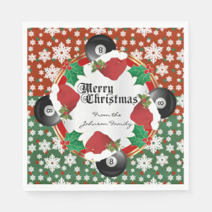 Servilleta De Papel Amantes de la Feliz Navidad Billiards