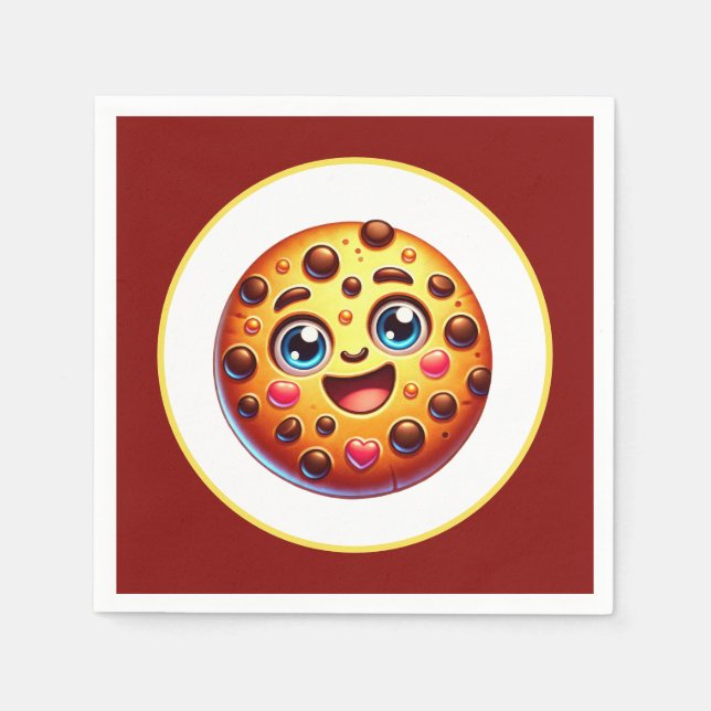 Servilleta De Papel Amantes de las galletas, fiesta (Anverso)