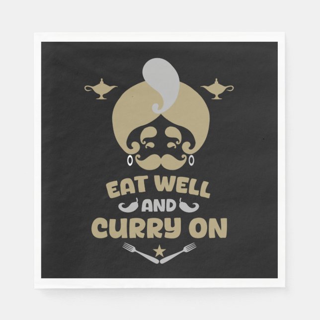 Servilleta De Papel Amantes del curry indio (Anverso)